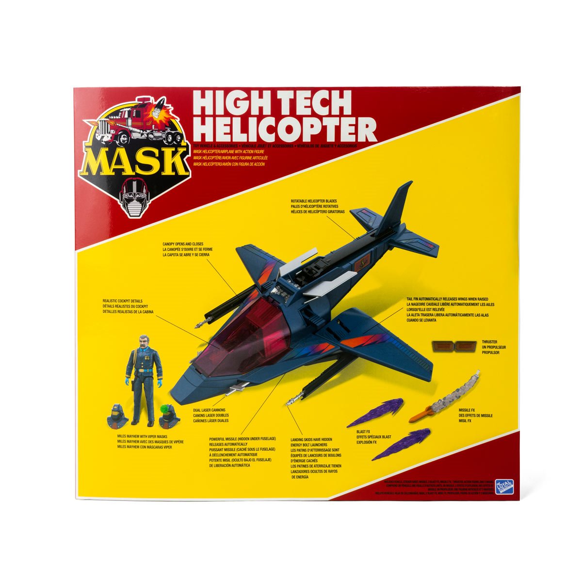 M.A.S.K. High Tech Helicopter (Switchblade) Vehicle with Miles Mayhem
