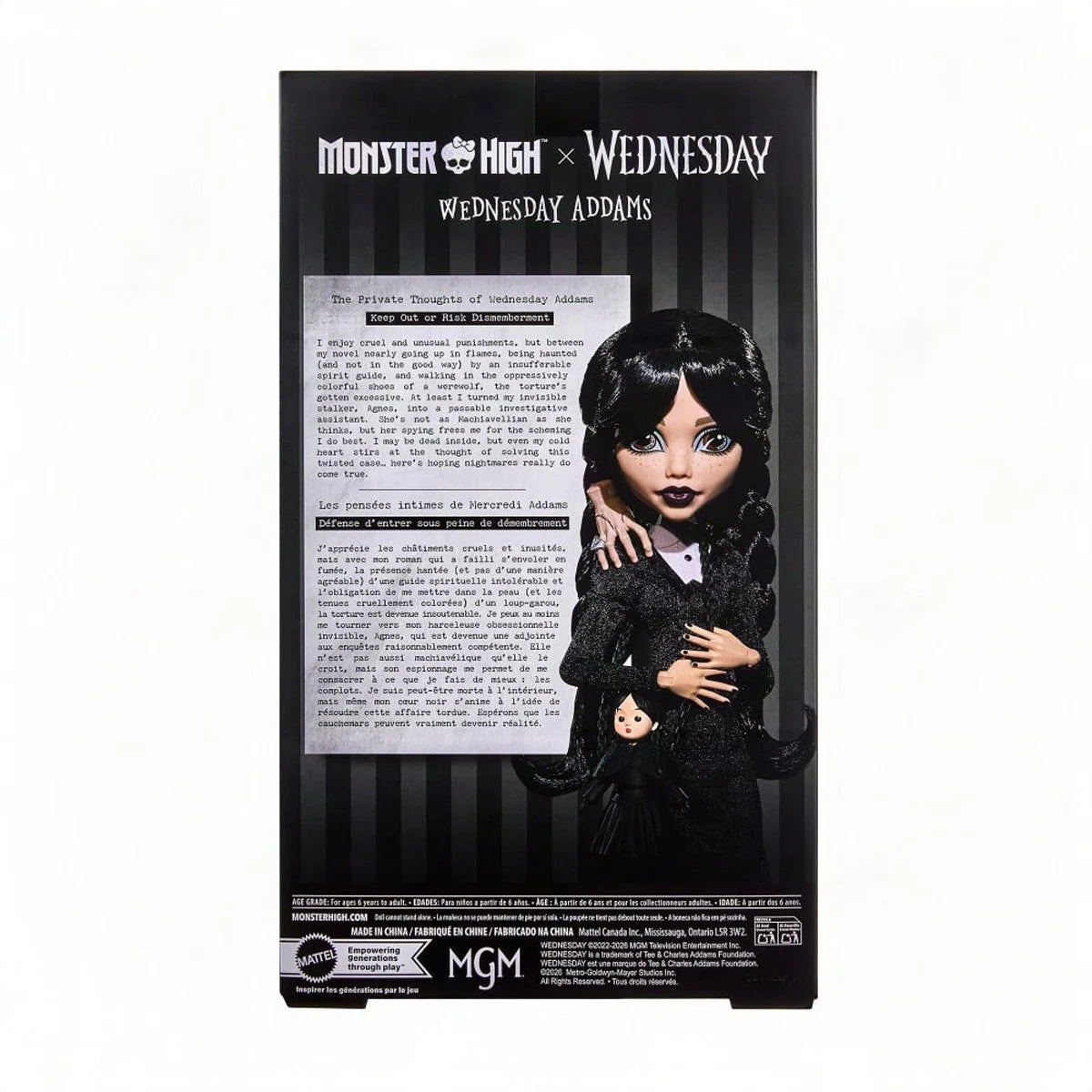 Monster High x Wednesday Wednesday Addams Fashion Doll