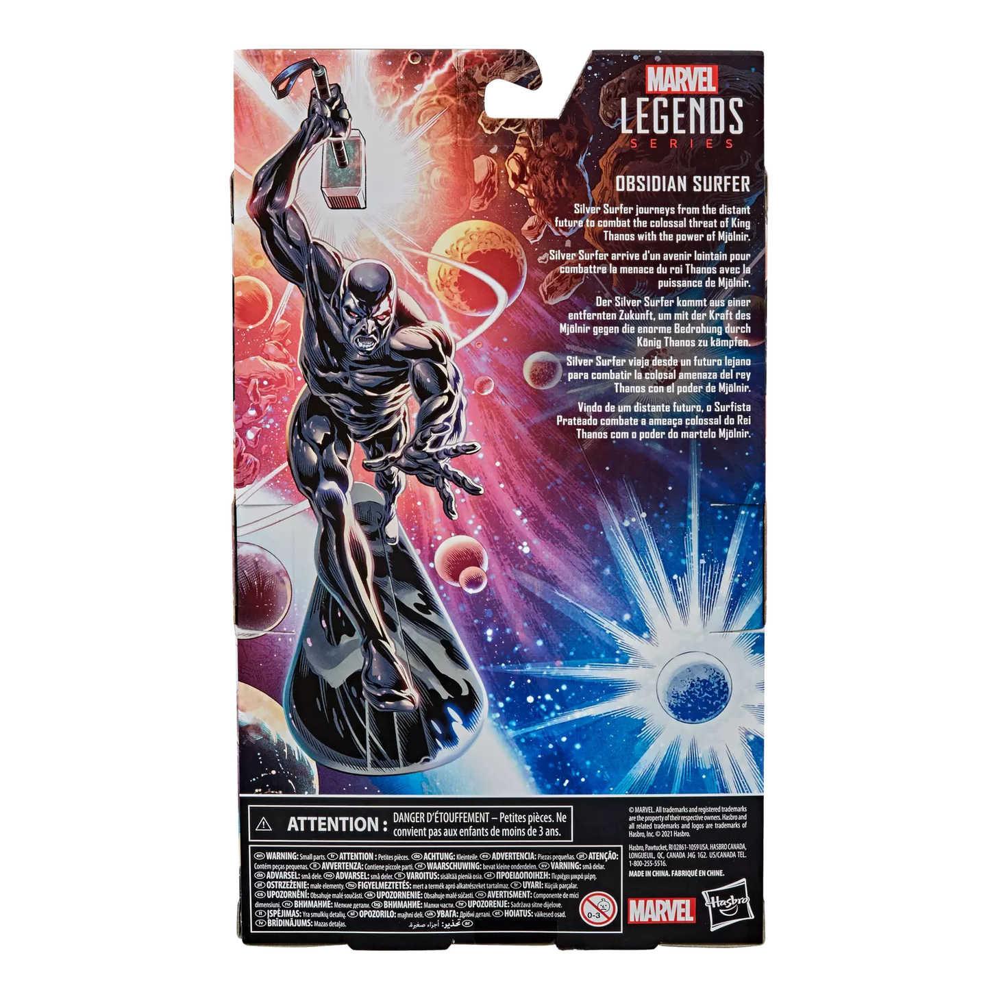 Marvel Legends Series Silver Surfer with Mjolnir (Obsidian Surfer)