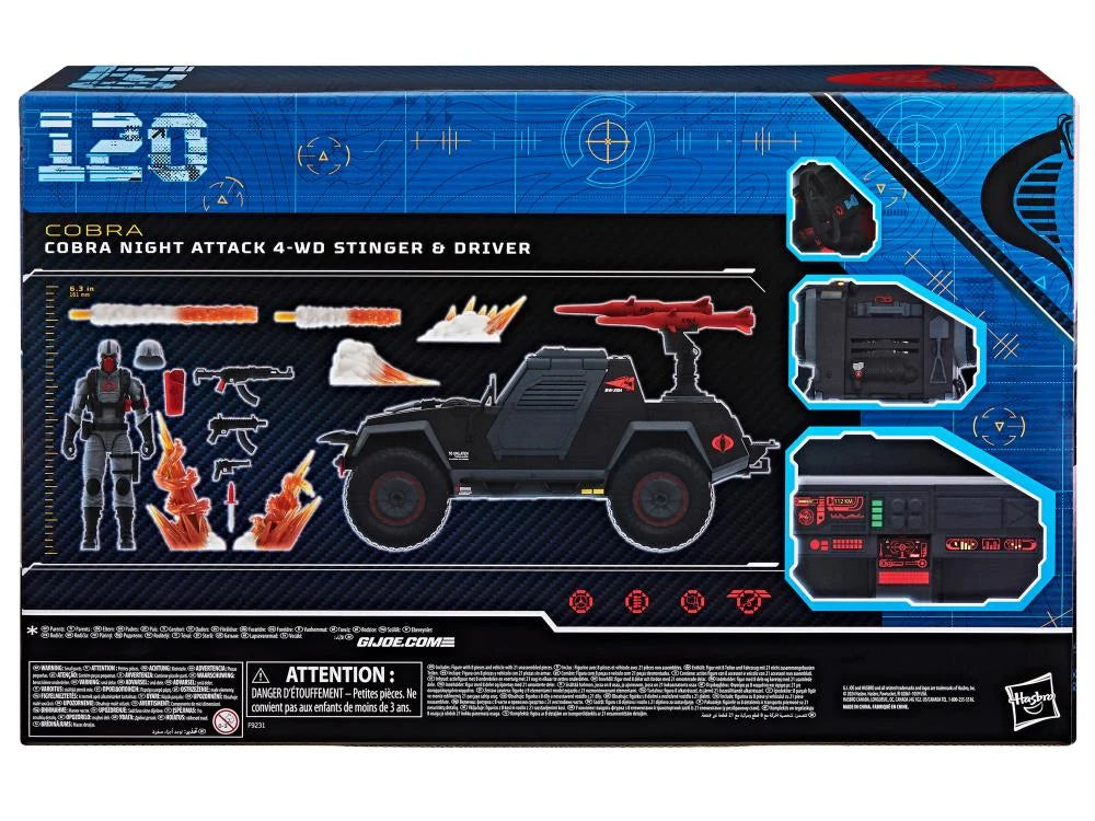 G.I. Joe Classified Series #120, Cobra Night Attack 4-WD Stinger & Driver