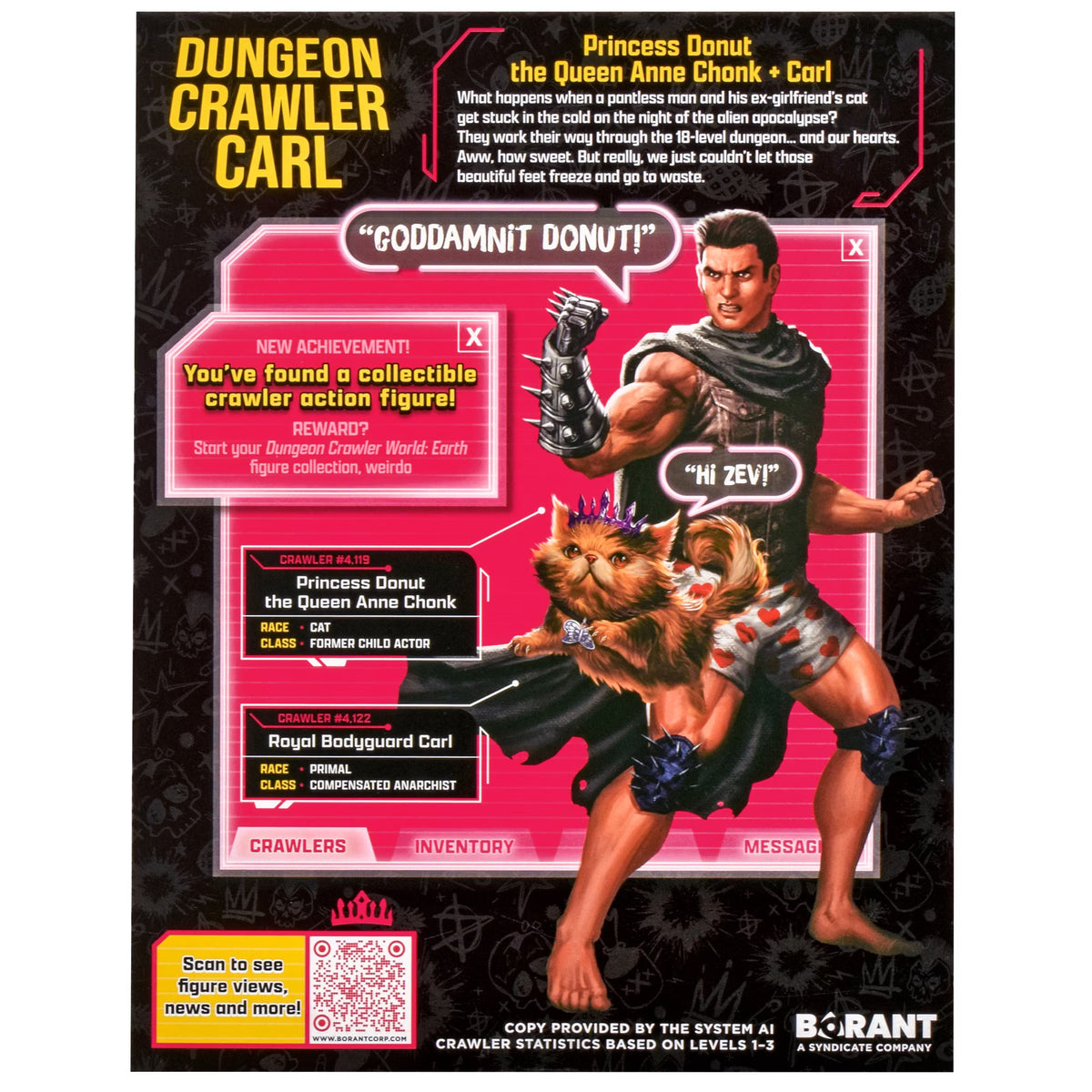 Dungeon Crawler Carl Princess Donut the Queen Anne Chonk & Carl 6" Figure