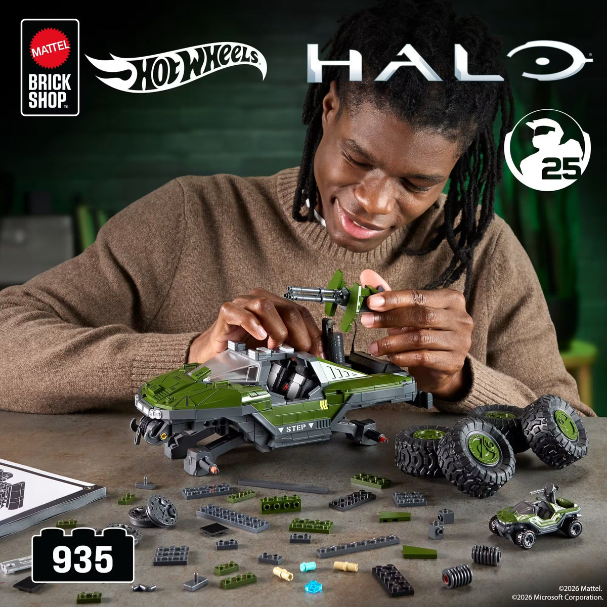 Halo Brick Shop Hot Wheels UNSC M12 Warthog Building Toy Kit