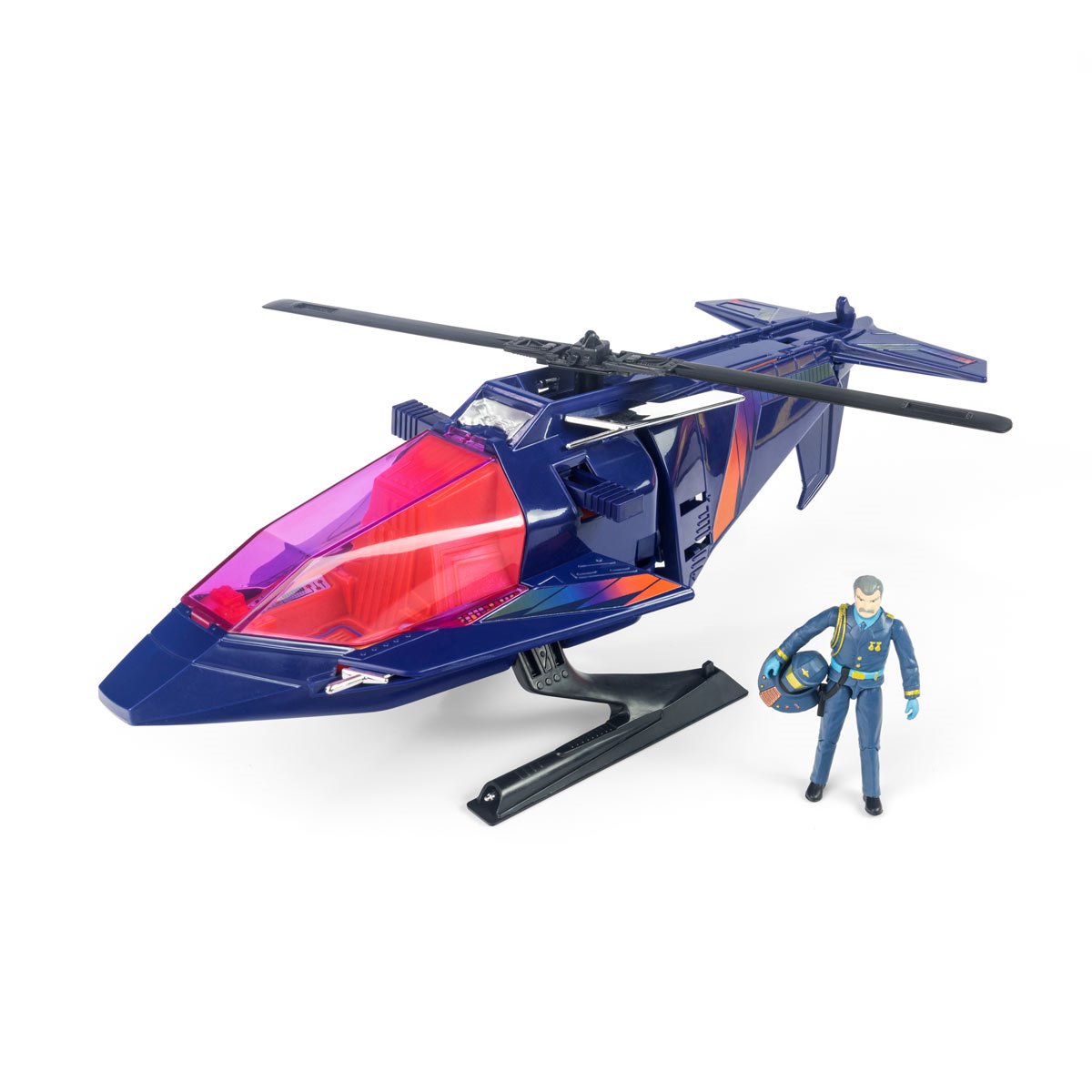 M.A.S.K. High Tech Helicopter (Switchblade) Vehicle with Miles Mayhem