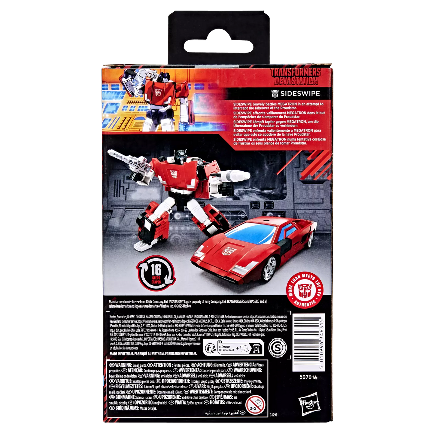 Transformers Studio Series MTMTE Collection Deluxe Class Sideswipe [Transformers: Devastation]