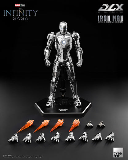 Marvel Studios Infinity Saga DLX Iron Man MK2 (Chrome Edition) 1:12 Scale Figure