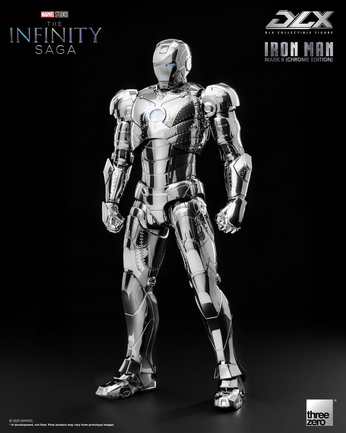 Marvel Studios Infinity Saga DLX Iron Man MK2 (Chrome Edition) 1:12 Scale Figure