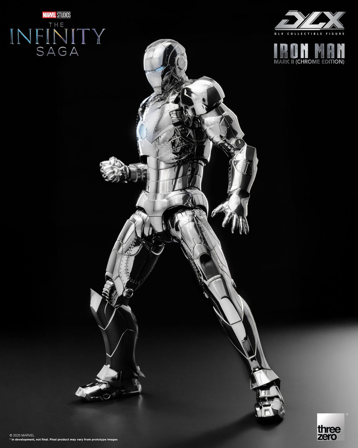 Marvel Studios Infinity Saga DLX Iron Man MK2 (Chrome Edition) 1:12 Scale Figure