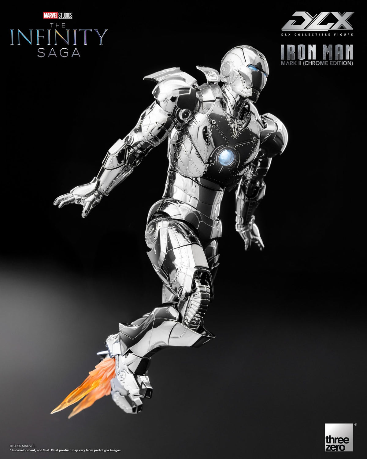 Marvel Studios Infinity Saga DLX Iron Man MK2 (Chrome Edition) 1:12 Scale Figure