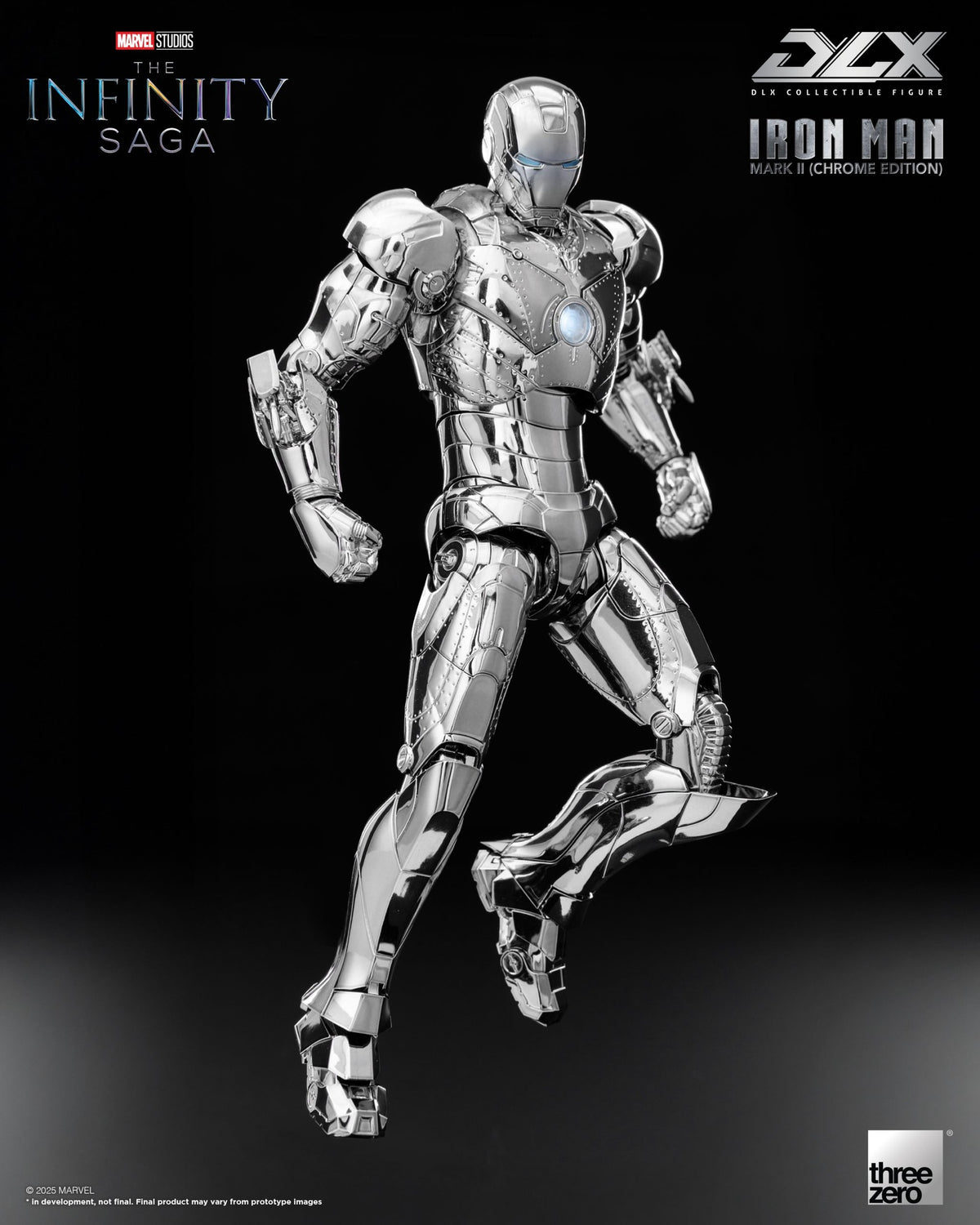 Marvel Studios Infinity Saga DLX Iron Man MK2 (Chrome Edition) 1:12 Scale Figure