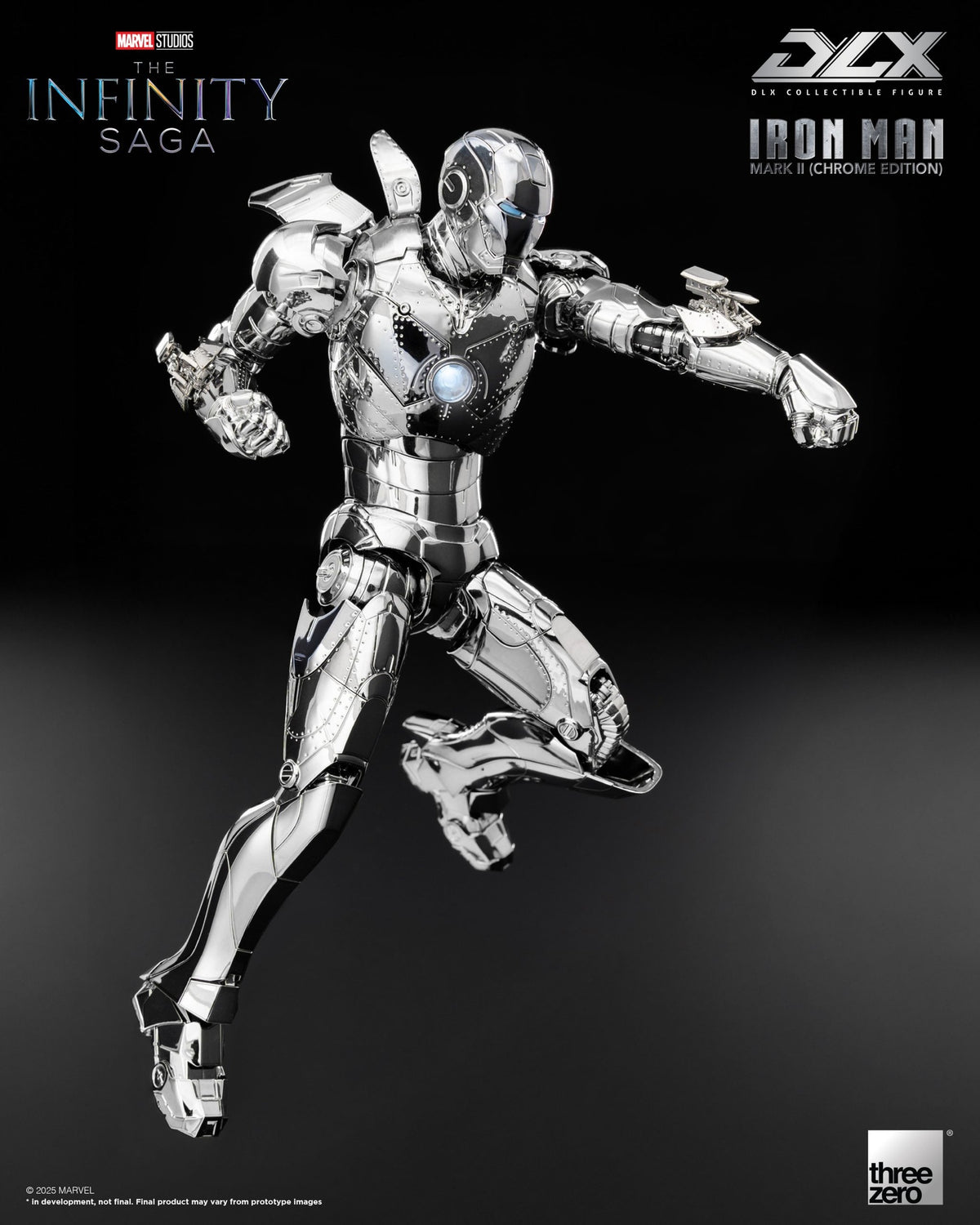 Marvel Studios Infinity Saga DLX Iron Man MK2 (Chrome Edition) 1:12 Scale Figure