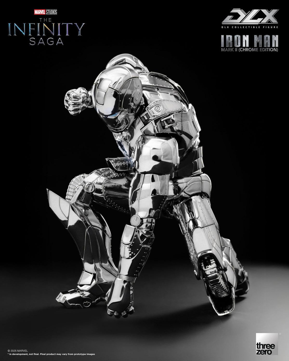 Marvel Studios Infinity Saga DLX Iron Man MK2 (Chrome Edition) 1:12 Scale Figure