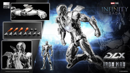 Marvel Studios Infinity Saga DLX Iron Man MK2 (Chrome Edition) 1:12 Scale Figure