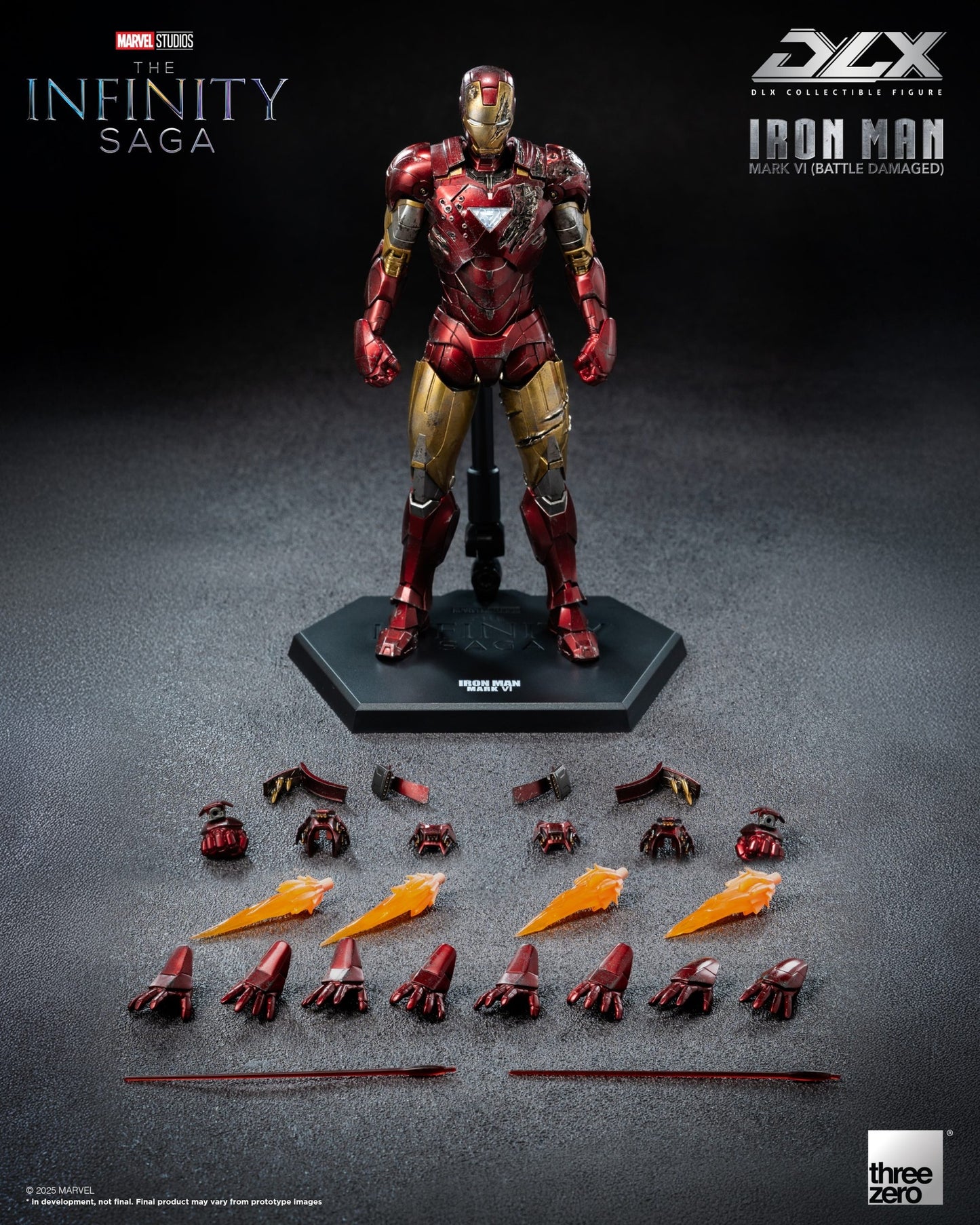 Marvel Studios Infinity Saga DLX Iron Man Mk. 6 (Battle Damaged) 1:12 Scale Figure