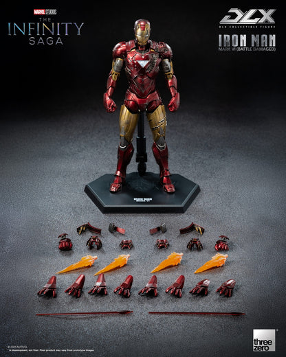 Marvel Studios Infinity Saga DLX Iron Man Mk. 6 (Battle Damaged) 1:12 Scale Figure
