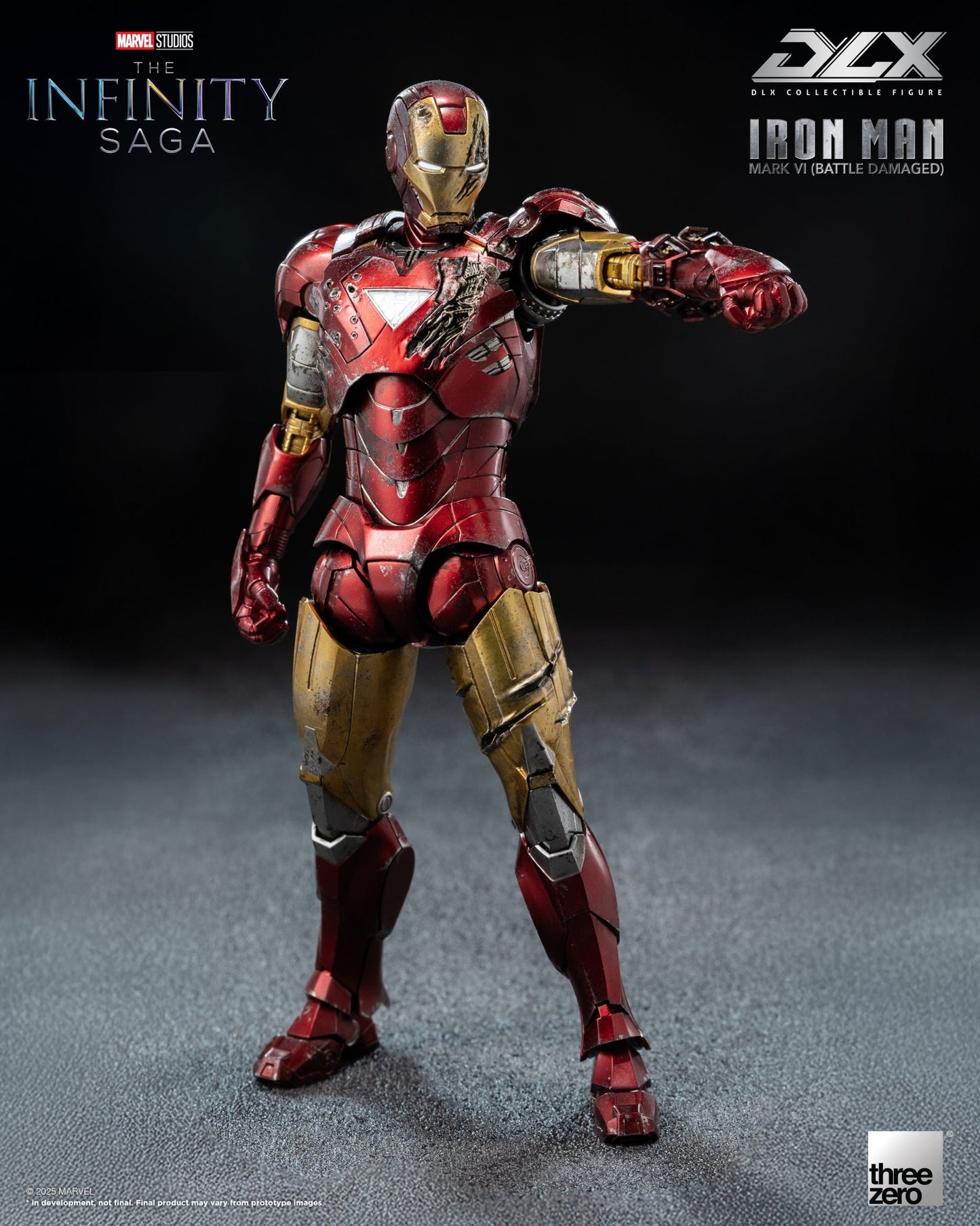 Marvel Studios Infinity Saga DLX Iron Man Mk. 6 (Battle Damaged) 1:12 Scale Figure