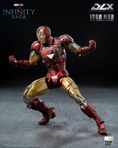 Marvel Studios Infinity Saga DLX Iron Man Mk. 6 (Battle Damaged) 1:12 Scale Figure