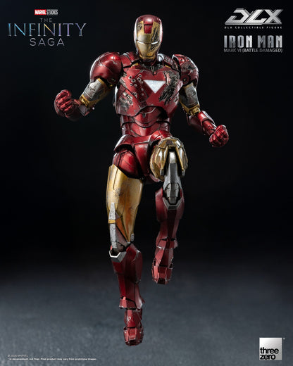 Marvel Studios Infinity Saga DLX Iron Man Mk. 6 (Battle Damaged) 1:12 Scale Figure