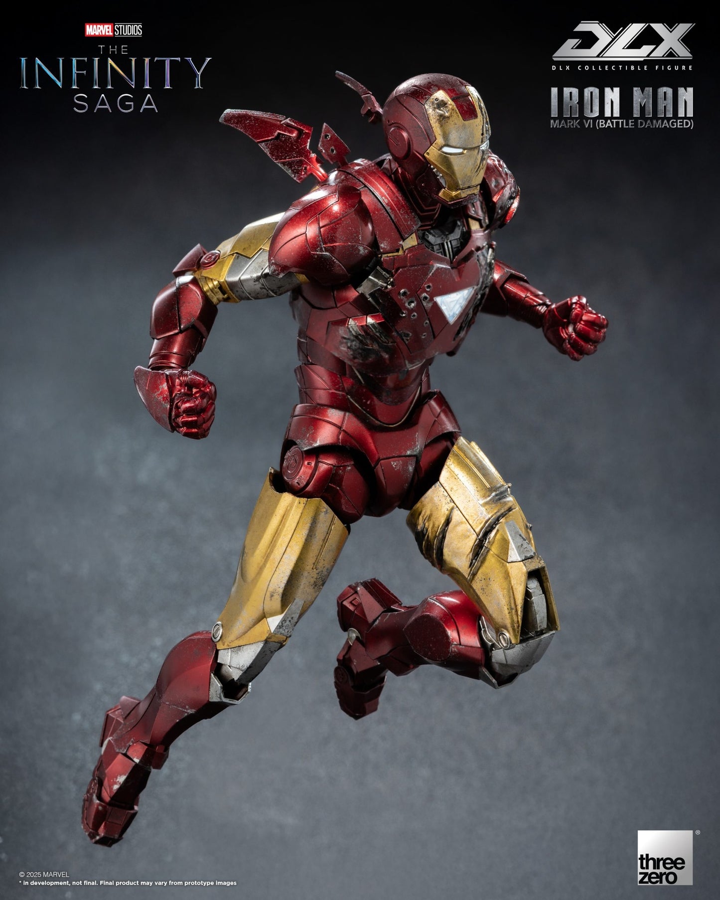 Marvel Studios Infinity Saga DLX Iron Man Mk. 6 (Battle Damaged) 1:12 Scale Figure