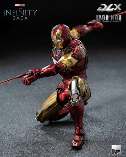 Marvel Studios Infinity Saga DLX Iron Man Mk. 6 (Battle Damaged) 1:12 Scale Figure