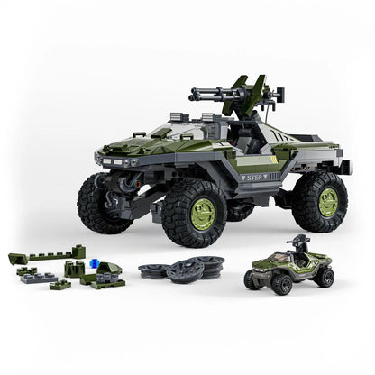 Halo Brick Shop Hot Wheels UNSC M12 Warthog Building Toy Kit
