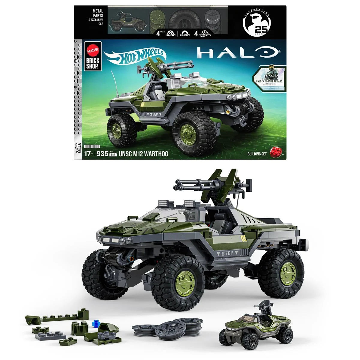 Halo Brick Shop Hot Wheels UNSC M12 Warthog Building Toy Kit