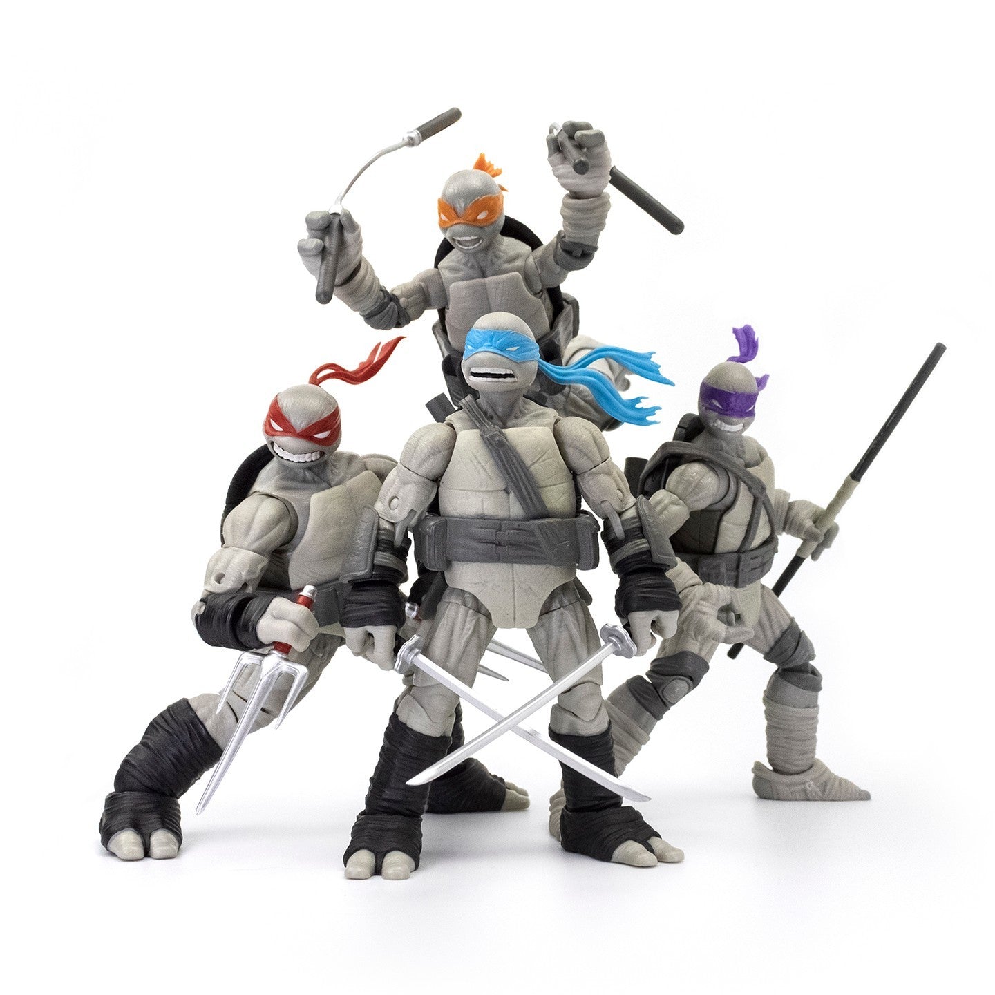 Teenage Mutant Ninja Turtles BST AXN Comic Book Series Black & White 4-Figure Set (SDCC 2023 Exclusive)