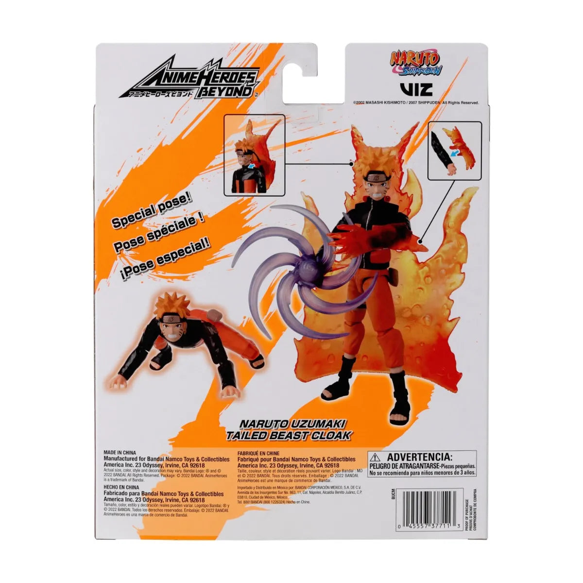 Naruto Anime Heroes Beyond Naruto Uzumaki Figure (Tailed Beast Cloak) [Naruto Shippuden]