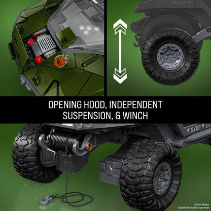 Halo Brick Shop Hot Wheels UNSC M12 Warthog Building Toy Kit