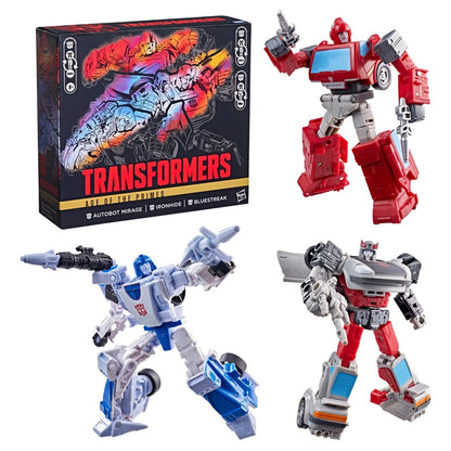 Transformers Age of the Primes Deluxe Class Autobot Mirage, Voyager Class Ironhide, & Deluxe Class Bluestreak