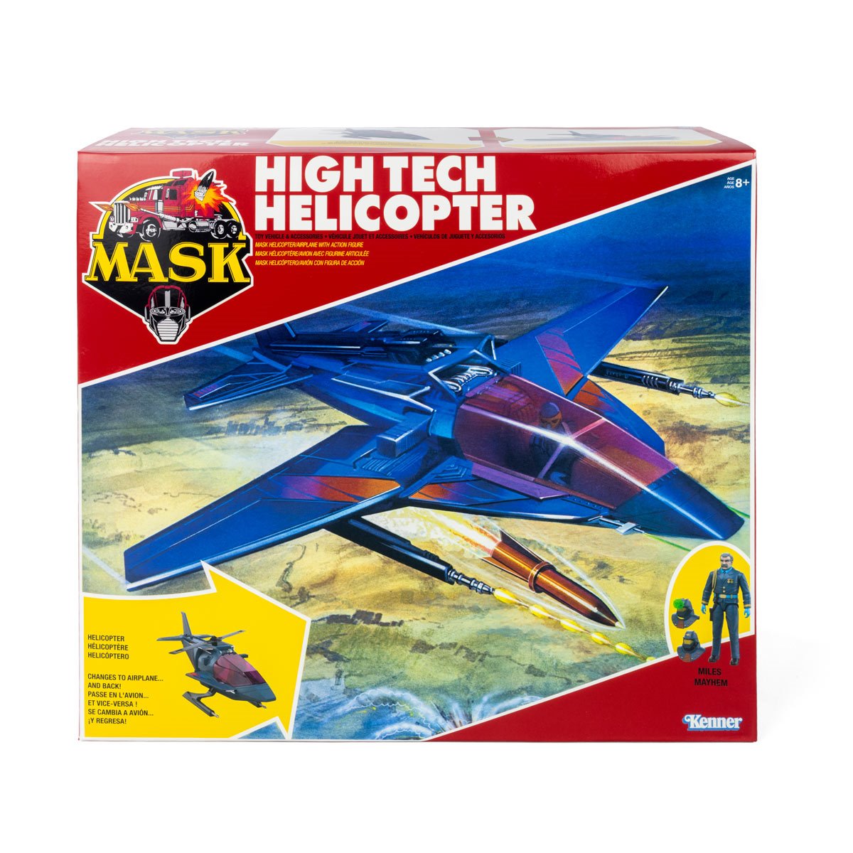 M.A.S.K. High Tech Helicopter (Switchblade) Vehicle with Miles Mayhem