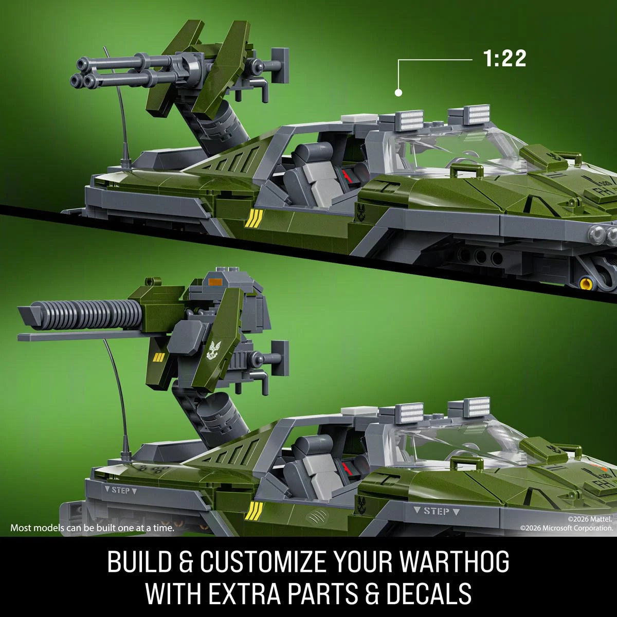 Halo Brick Shop Hot Wheels UNSC M12 Warthog Building Toy Kit