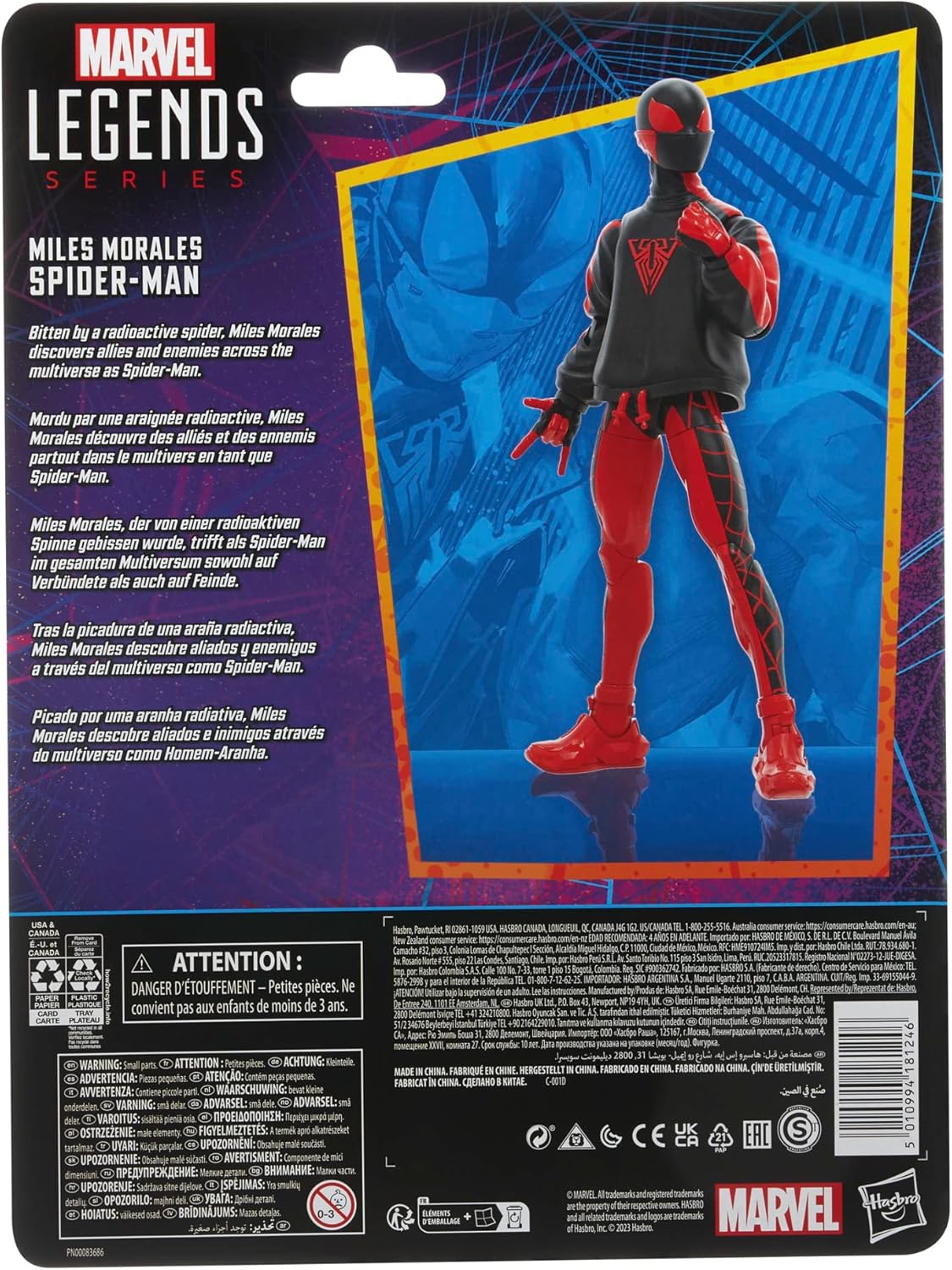 Marvel Legends Series Miles Morales Spider-Man [Spider-Man Retro Cardback]