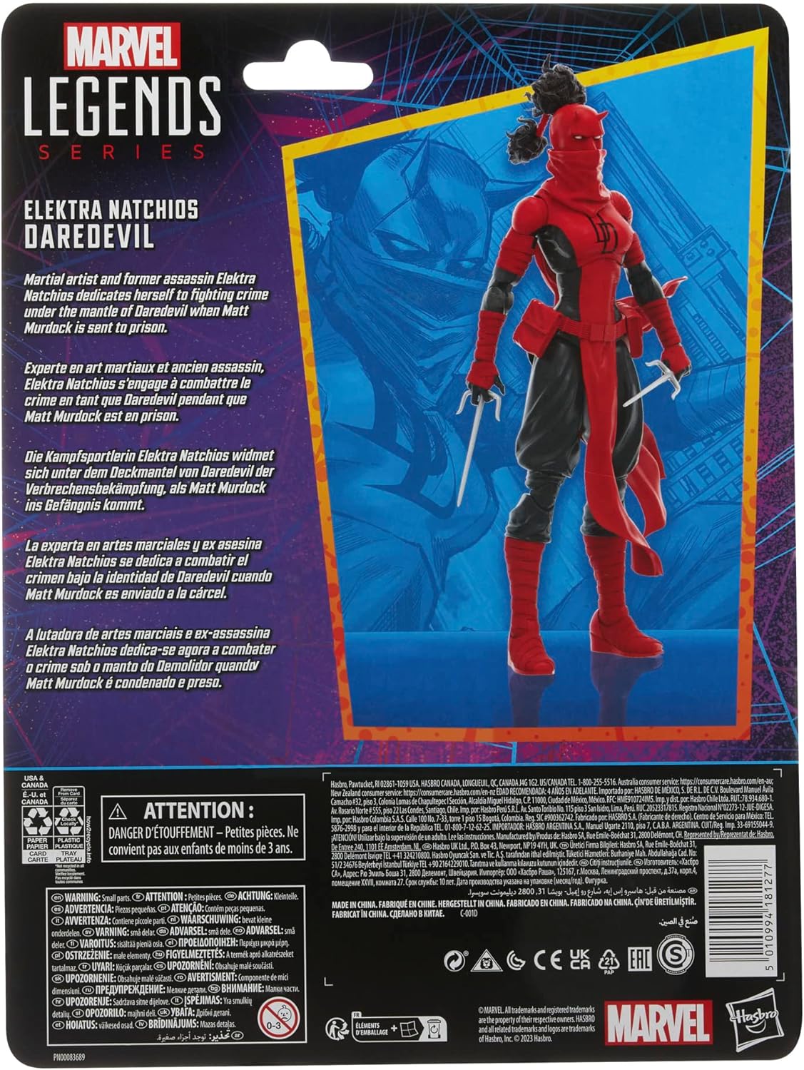 Marvel Legends Series Elektra Natchios Daredevil [Spider-Man Retro Cardback]