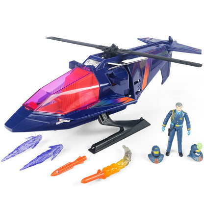 M.A.S.K. High Tech Helicopter (Switchblade) Vehicle with Miles Mayhem