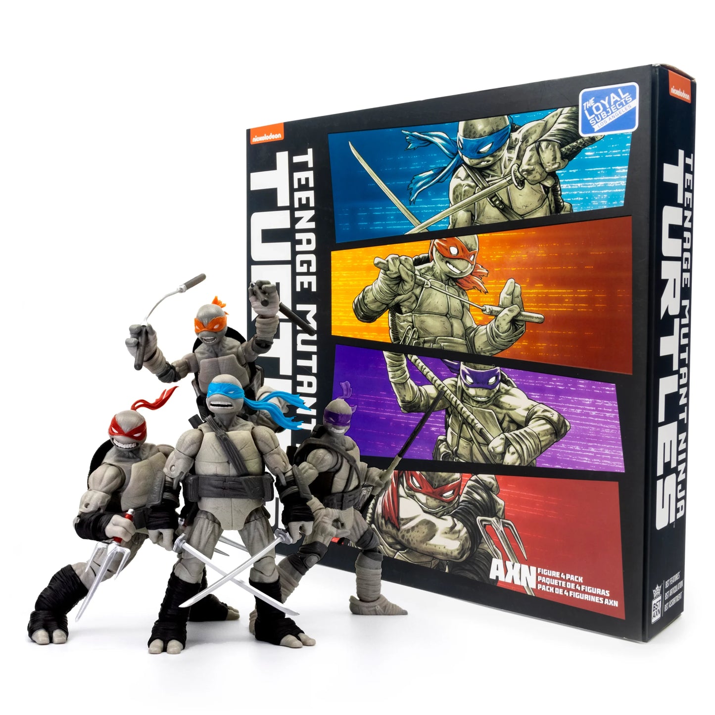 Teenage Mutant Ninja Turtles BST AXN Comic Book Series Black & White 4-Figure Set (SDCC 2023 Exclusive)