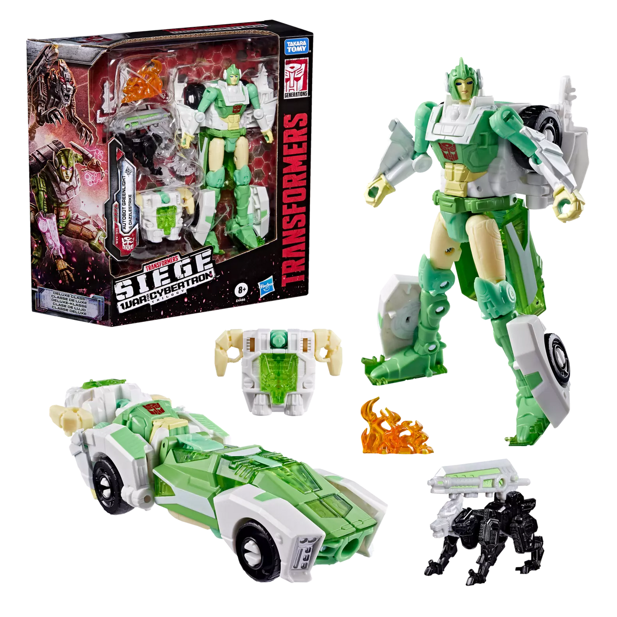 Transformers War for Cybertron: Siege Deluxe Class Autobot Greenlight with Dazzlestrike