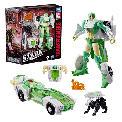 Transformers War for Cybertron: Siege Deluxe Class Autobot Greenlight with Dazzlestrike