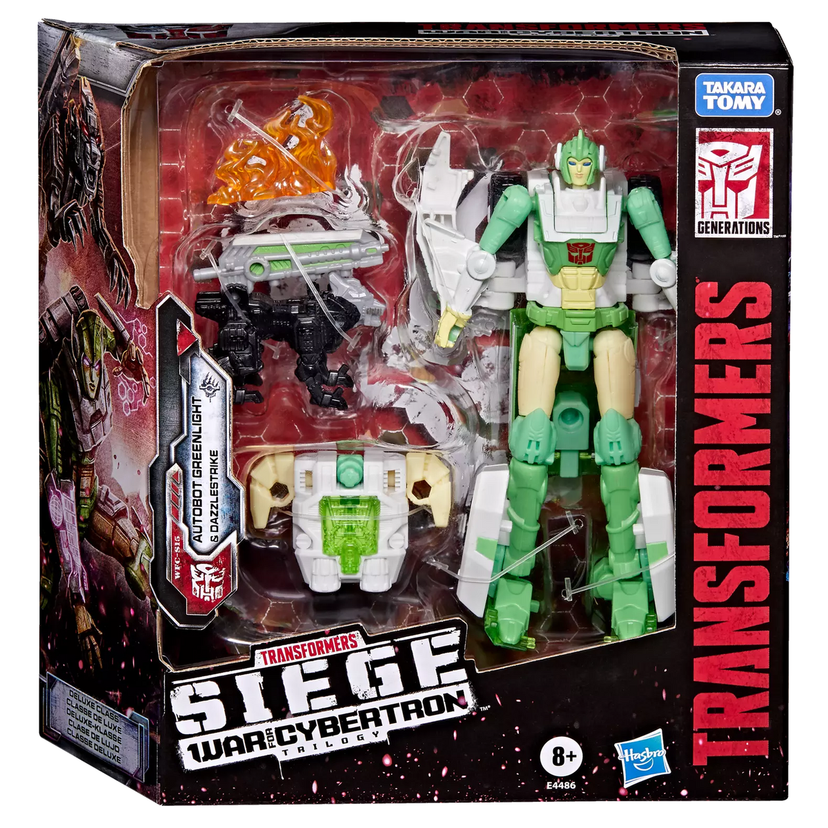 Transformers War for Cybertron: Siege Deluxe Class Autobot Greenlight with Dazzlestrike