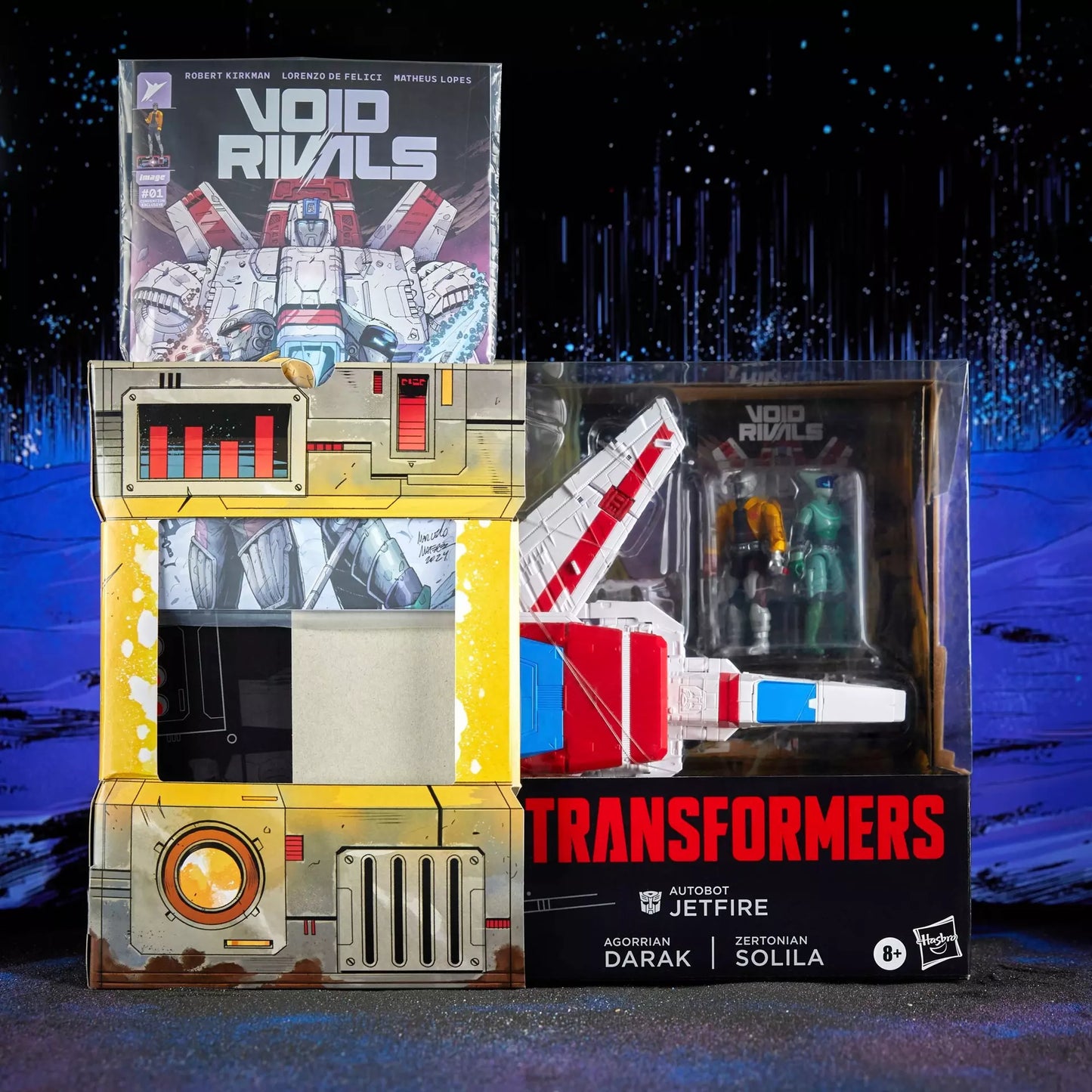 Transformers Void Rivals Autobot Jetfire, Zertonian Solila, and Agorrian Darak (Convention Exclusive)