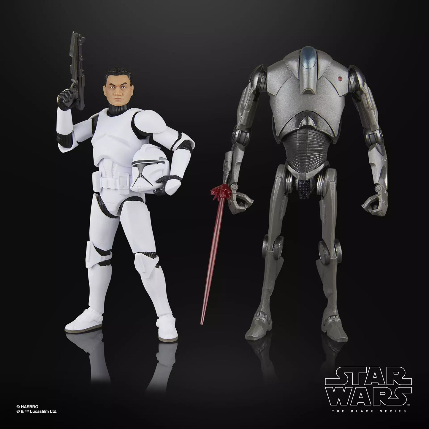 Star Wars The Black Series Phase I Clone Trooper & Super Battle Droid [AotC]