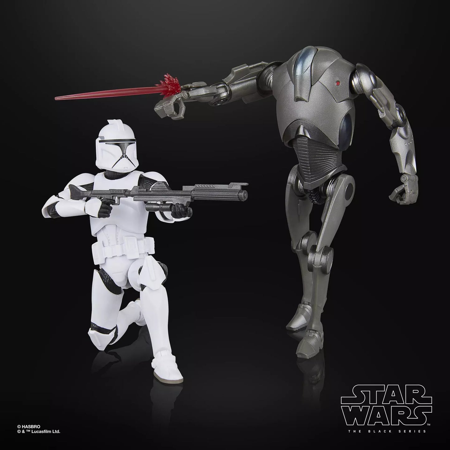 Star Wars The Black Series Phase I Clone Trooper & Super Battle Droid [AotC]