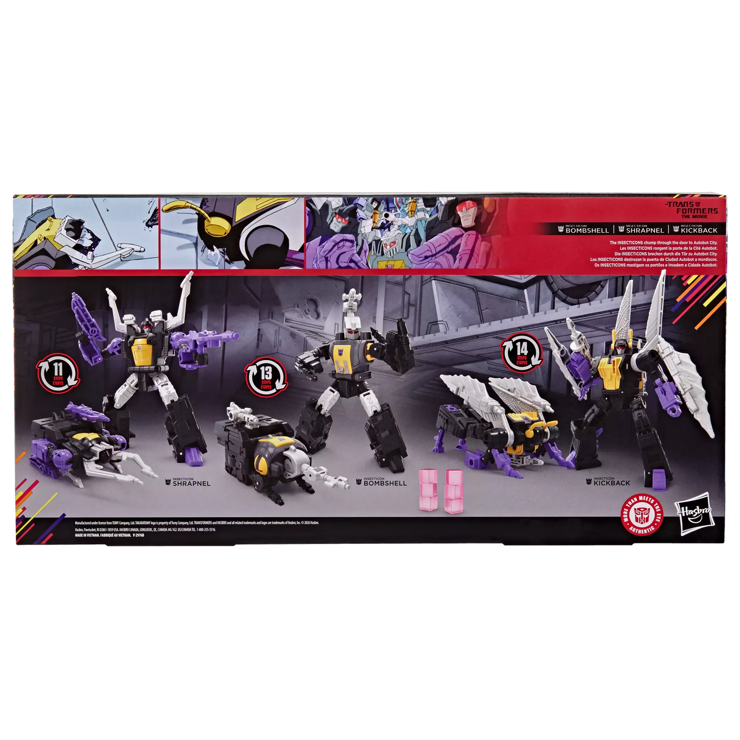 Transformers Studio Series MTMTE Collection Insecticon Bombshell, Insecticon Shrapnel, & Insecticon Kickback [Transformers: The Movie]