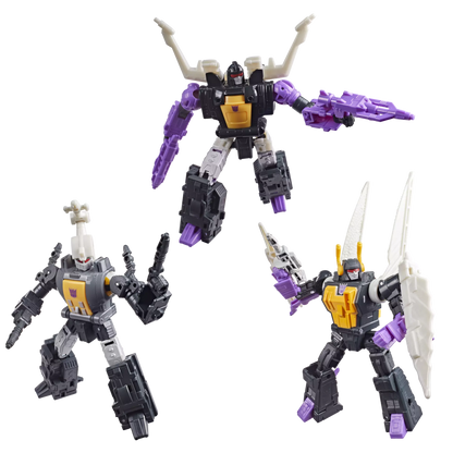 Transformers Studio Series MTMTE Collection Insecticon Bombshell, Insecticon Shrapnel, & Insecticon Kickback [Transformers: The Movie]