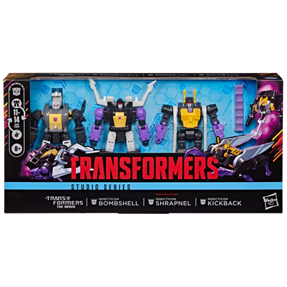 Transformers Studio Series MTMTE Collection Insecticon Bombshell, Insecticon Shrapnel, & Insecticon Kickback [Transformers: The Movie]
