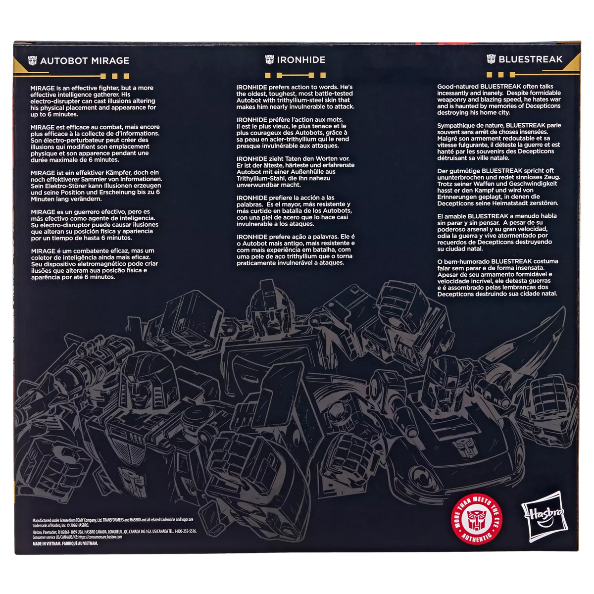 Transformers Age of the Primes Deluxe Class Autobot Mirage, Voyager Class Ironhide, & Deluxe Class Bluestreak