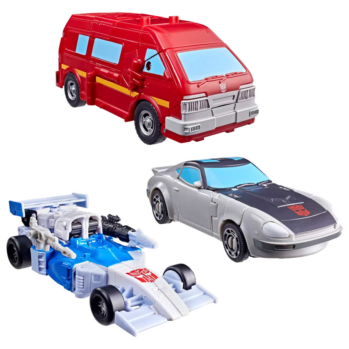 Transformers Age of the Primes Deluxe Class Autobot Mirage, Voyager Class Ironhide, & Deluxe Class Bluestreak