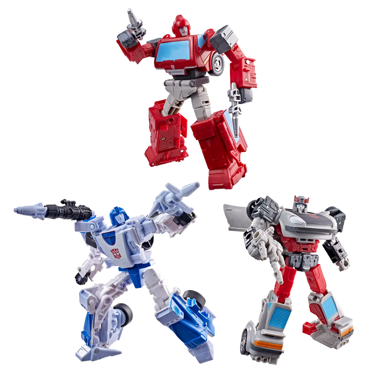Transformers Age of the Primes Deluxe Class Autobot Mirage, Voyager Class Ironhide, & Deluxe Class Bluestreak