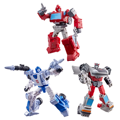 Transformers Age of the Primes Deluxe Class Autobot Mirage, Voyager Class Ironhide, & Deluxe Class Bluestreak