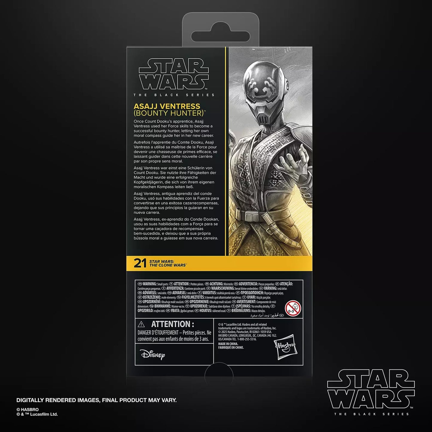 Star Wars The Black Series Asajj Ventress (Bounty Hunter) [Clone Wars]