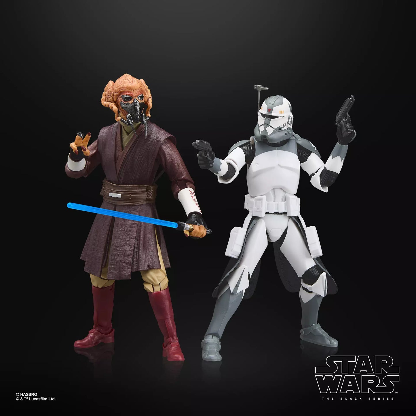 Star Wars The Black Series Plo Koon & Clone Commander Wolffe [Clones of the Republic]